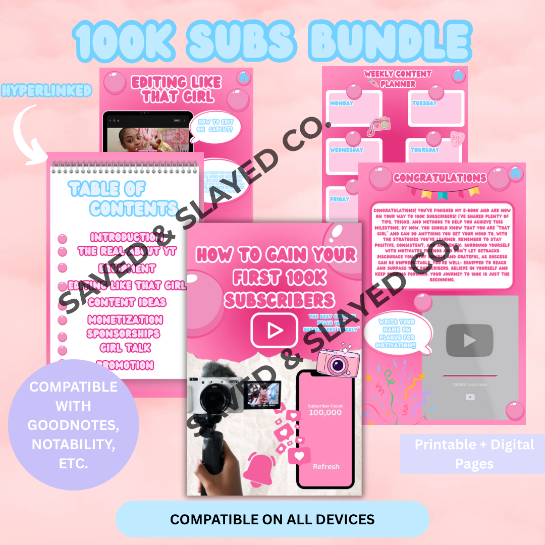How to Gain Your First 100k Subscribers E-book (Hyperlinked)
